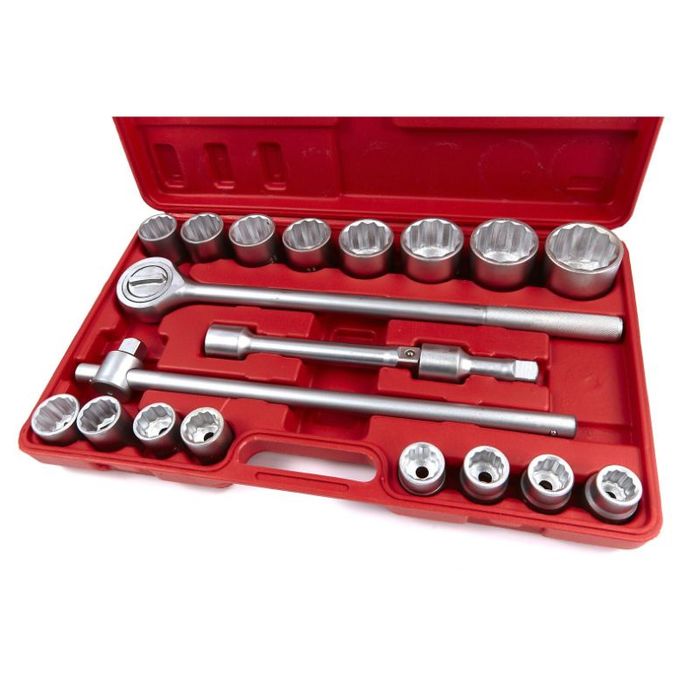 Trusa tubulare bihexagonale 3/4 cu clichet 19-50 mm 20 piese hbm machi