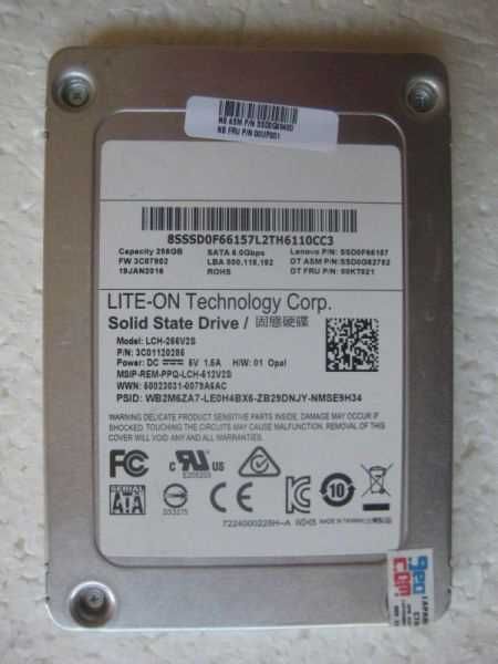 SSD LITE-ON 256GB на 13 дни работа