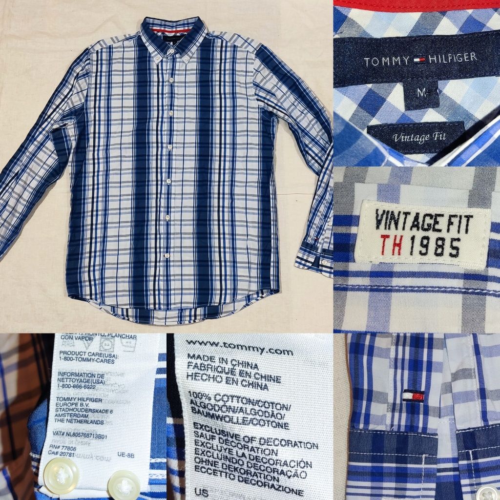 Cămașă Tommy Hilfiger mărime M Vintage Fit mânecă lungă bumbac