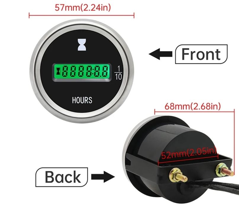 Contor Ceas ore functionare Voltmetru Turometru tractor utilaje