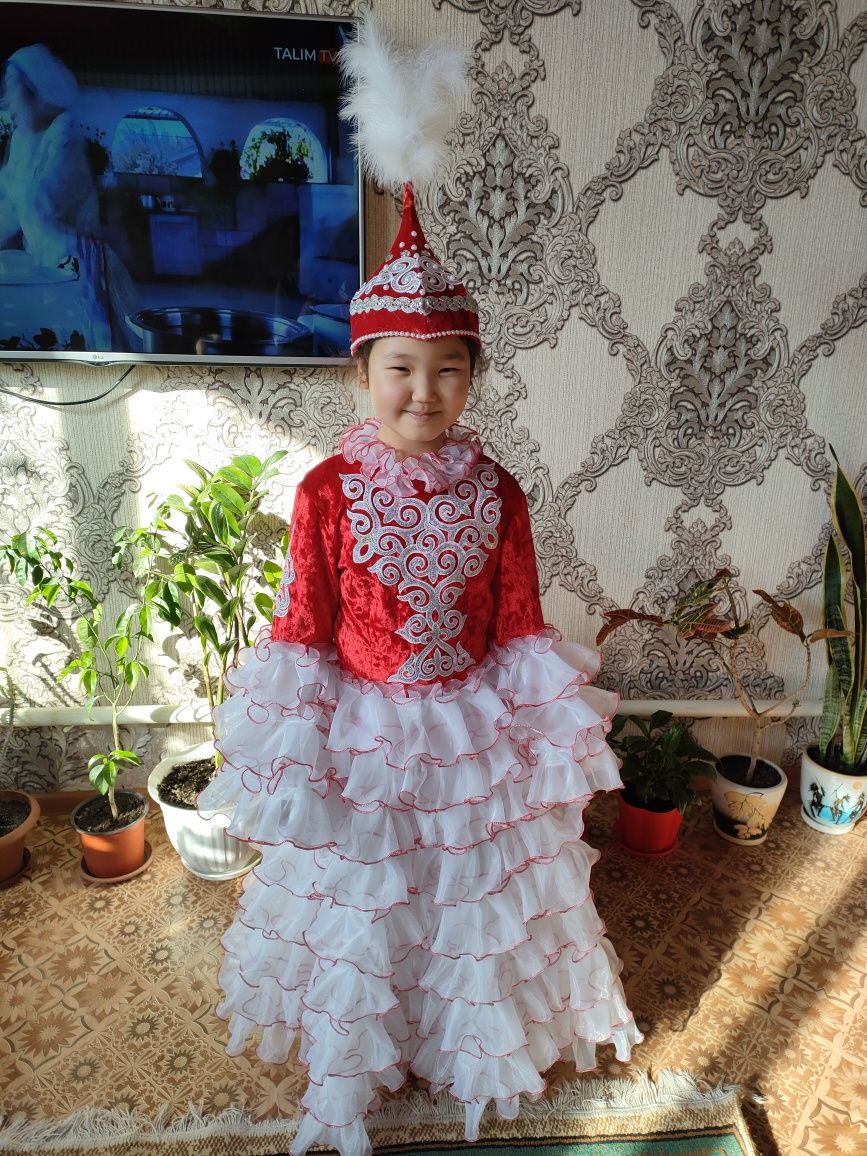 Казахское платье. 8-12лет. Доставка