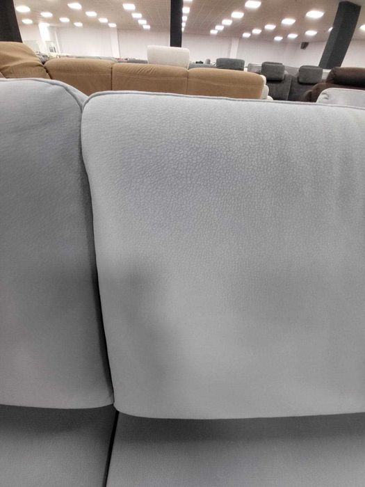 ПРОМОЦИЯ! Светло сив ъглов диван от плат с ракла и чекмеджe "LIRIO-S"