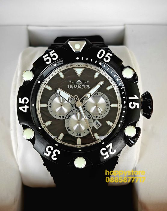 INVICTA Velmore Black 54 mm, Инвикта нов ръчен часовник