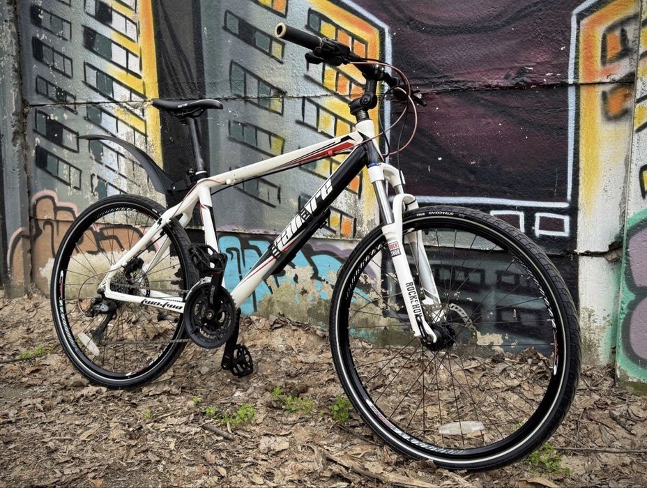Bicicleta MTB Calibre TwoTwo White 26”/Frane Hidraulice/Rock Shox/WTB