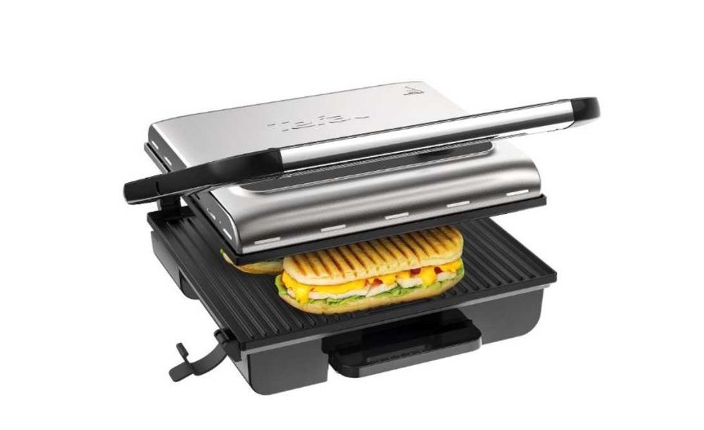 Gratar electric Tefal  Inicio Adjust, antiaderent,cu nervuri, argintiu