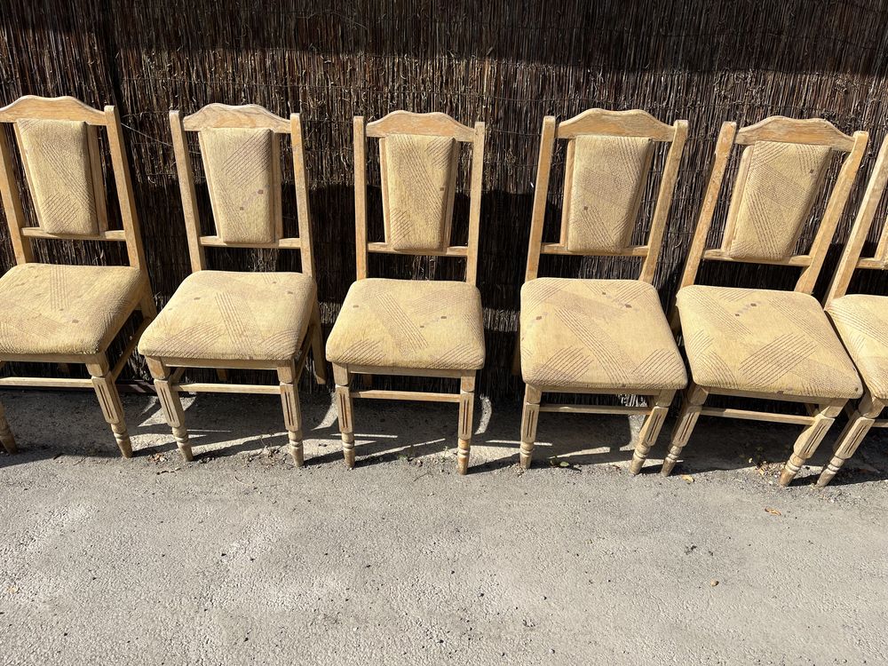 Masa plus scaune lemn masiv