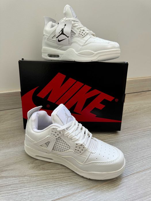 Adidasi AIR JORDAN 4Pure Money, Produs Nou NIKE Full Box Triple White