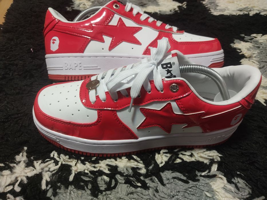 Bapesta red and white