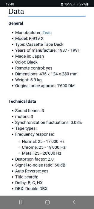 Black friday Teac R-919X
