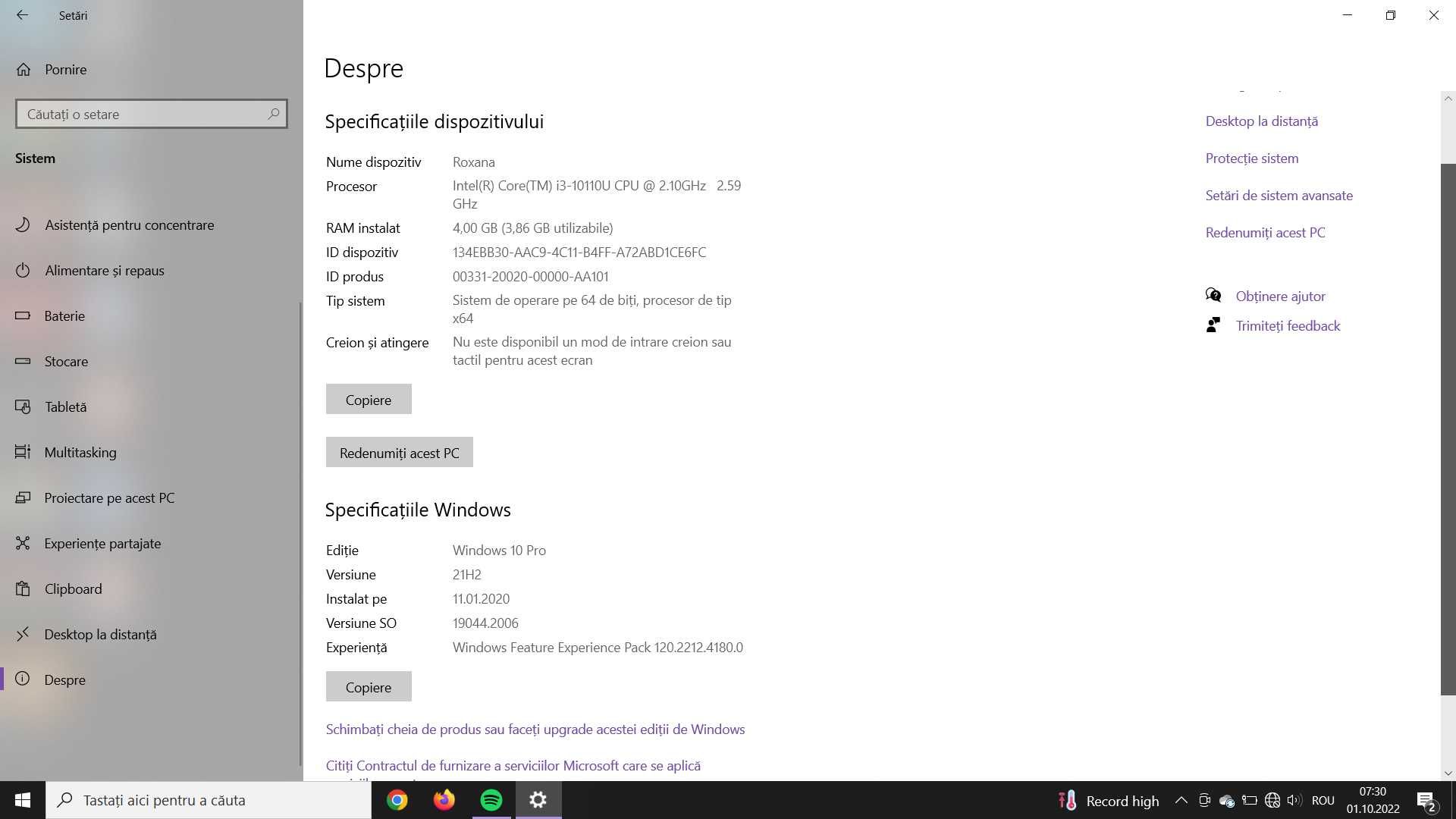 Laptop ASUS Windows 10Pro 1110 neg