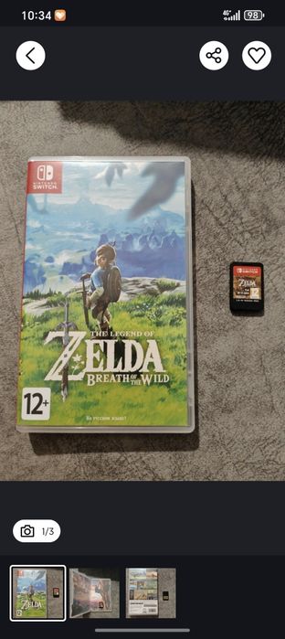 Игра Zelda: Breath of the Wild для Nintendo Switch