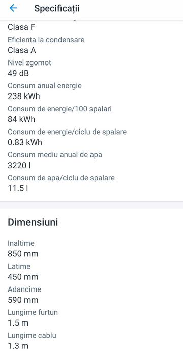 Masina de spalat vase Whirlpool WSFE 2B19, 10 seturi, 45 cm, Alb
