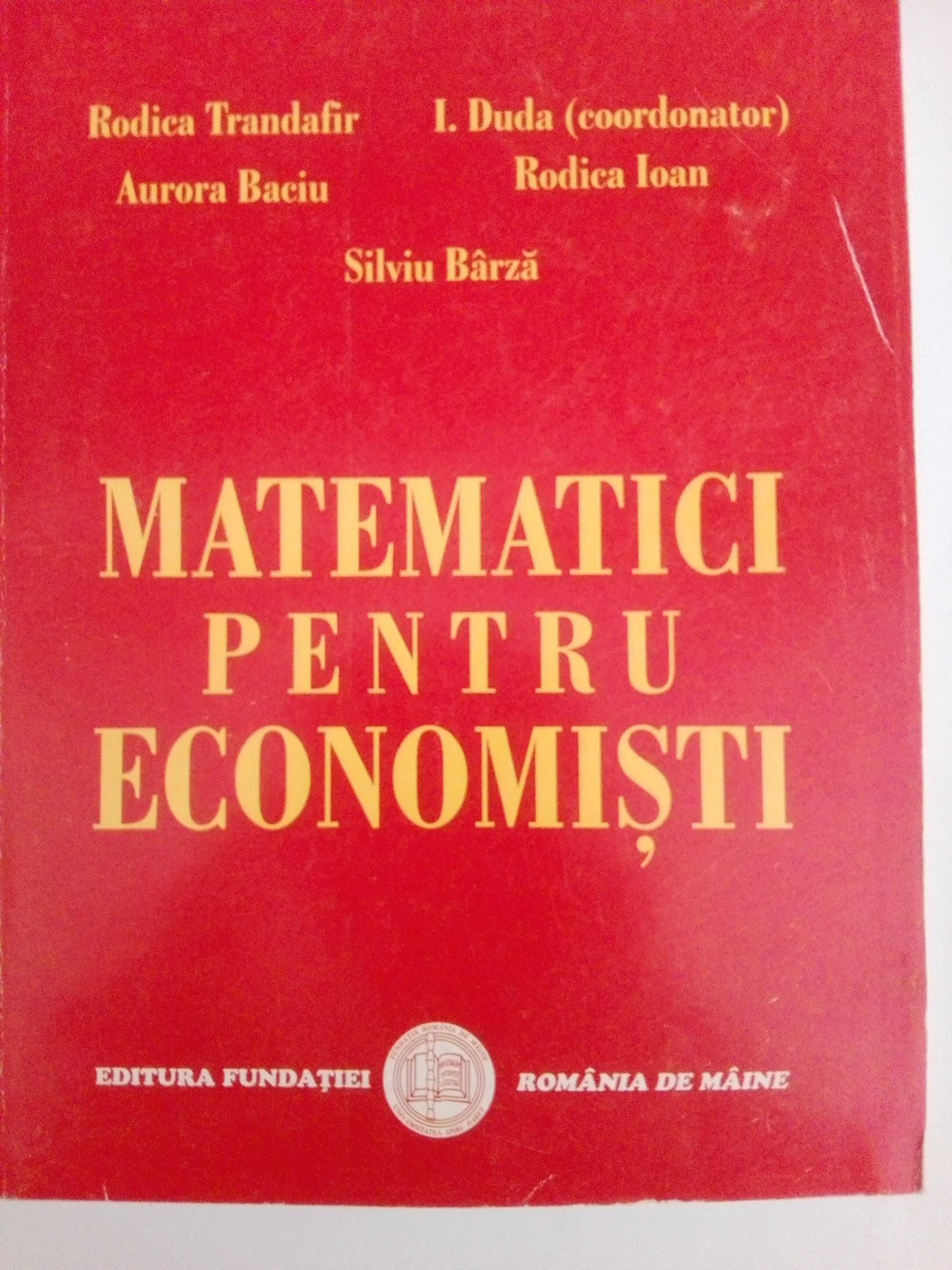 Carte  -  Matematici pentru economisti