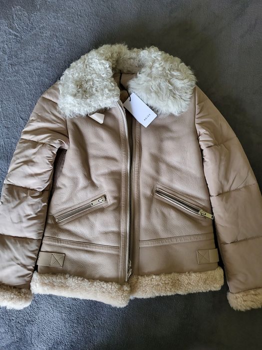 Haină piele și blană naturală Reiss