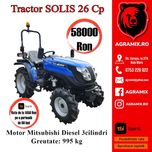 Tractor SOLIS 26 CP fara cabina nou Agramix