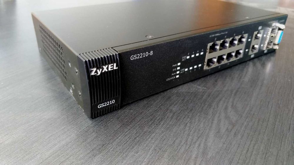 Switch Zyxel GS2210-8, 8 port 10/100/1000 Mbps, 2xGiga RJ45/SFP Layer2