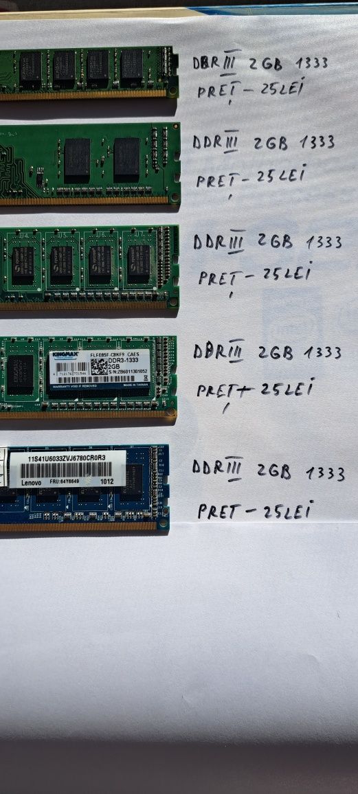 Memorii DDR2 și DDR3