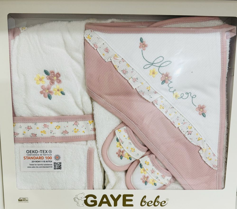 Комплект хавлия + халат за бебе