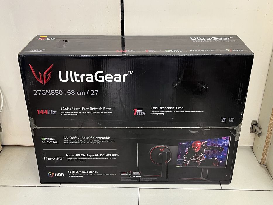 LG UltraGear 27 2k 2560 x 1440 Nano IPS 144Hz 1ms Gaming Монитор