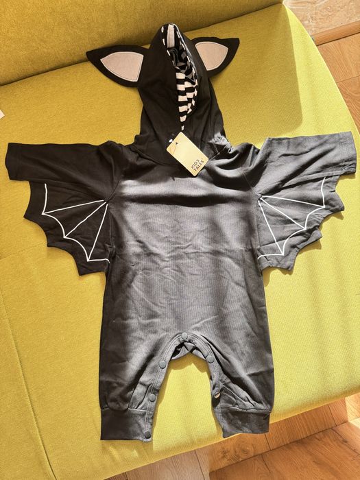 Хелоуински костюм прилеп за бебе 3-6 месеца