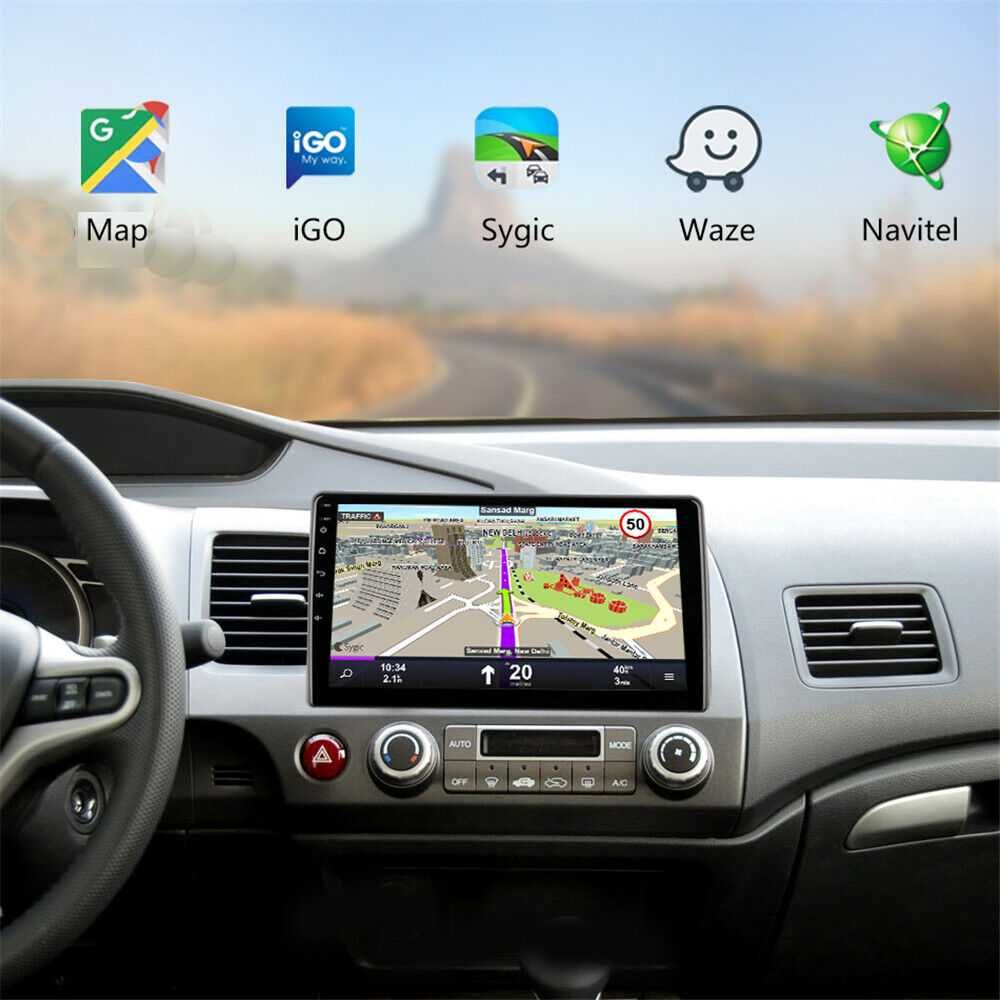 Навигация Двоен дин Мултимедия за Honda Civic Android Хонда Civic 10"