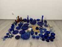 Colectie obiecte sticla cobalt