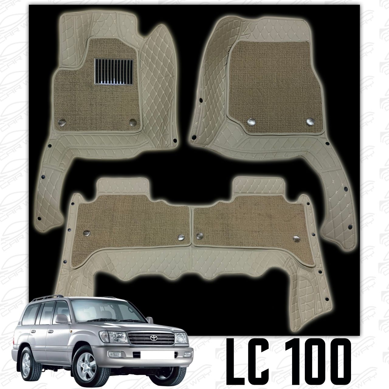 9D polik / коврики для Toyota Land Cruiser 100