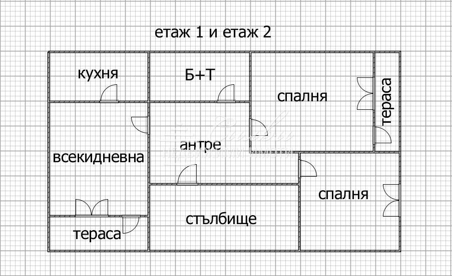 ДВУЕТАЖНА тухлена КЪЩА на ПЛОЧА - кв.Военно у-ще!!!