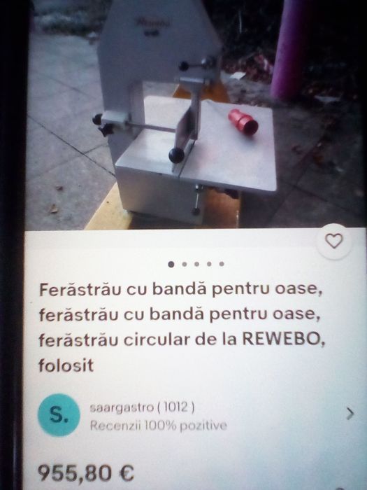 Banzic Oase,Carmangerie/fierastrau cu banda pt taiat oase Rewebo