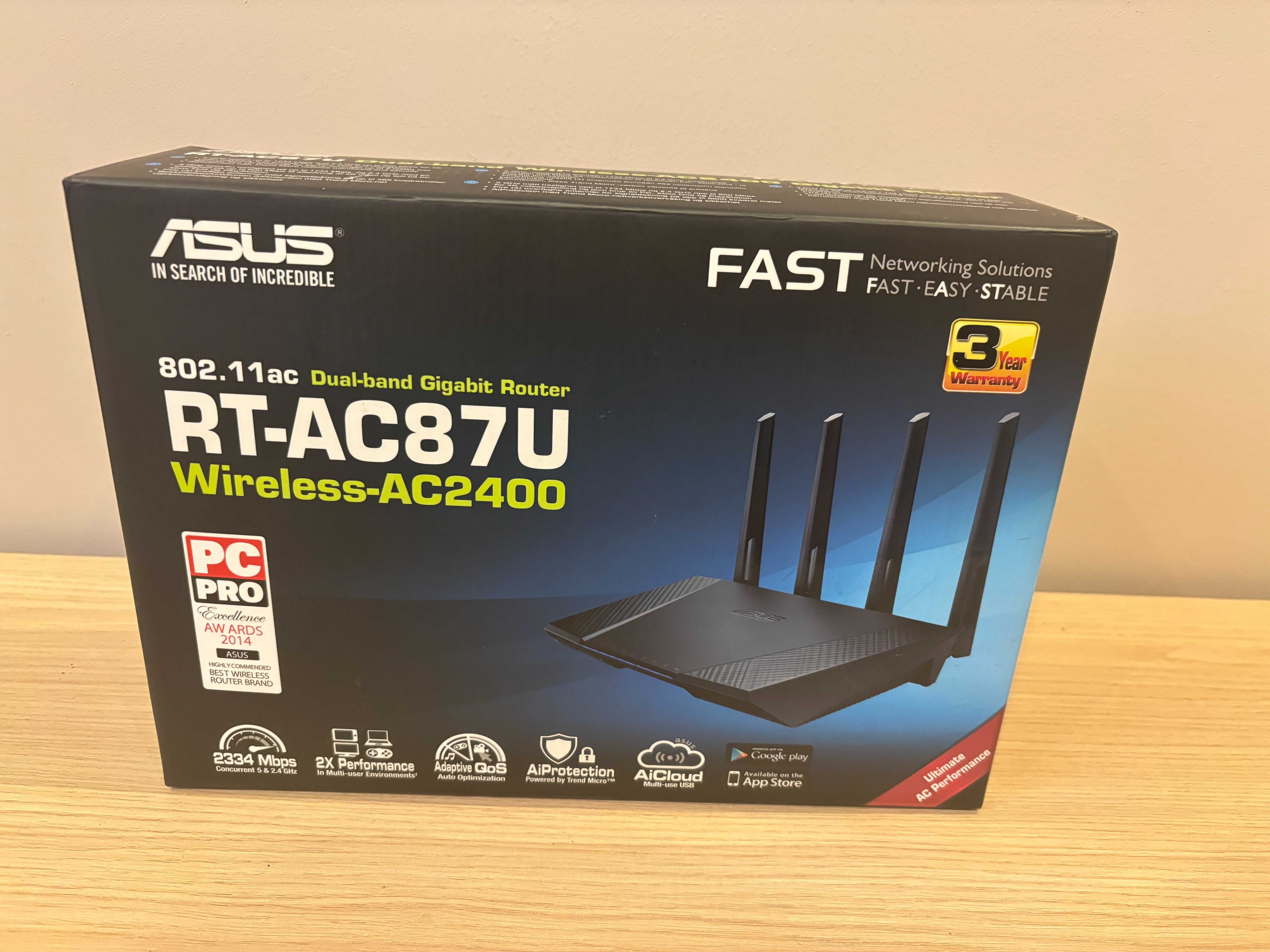 Безжичен рутер Asus RT-AC87U – двубандов Gigabit Router - 2 бр.