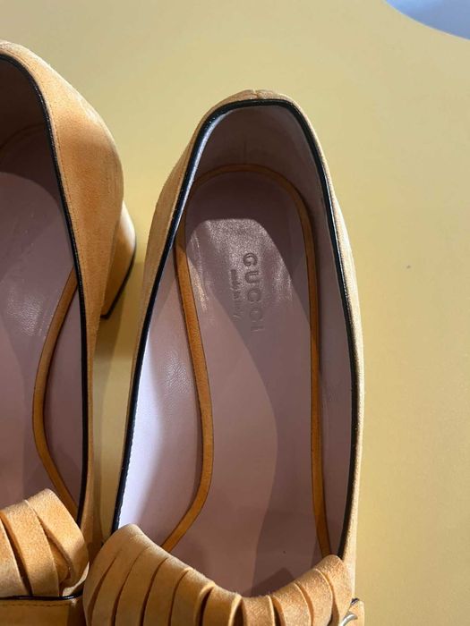 Продавам оригинални обувки Gucci, жълти, 39 номер.