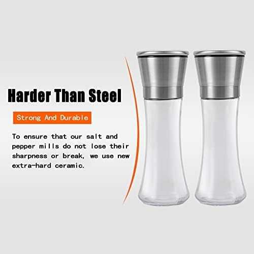 Нов Комплект мелничка за подправки сол /пипер голям капацитет за кухня