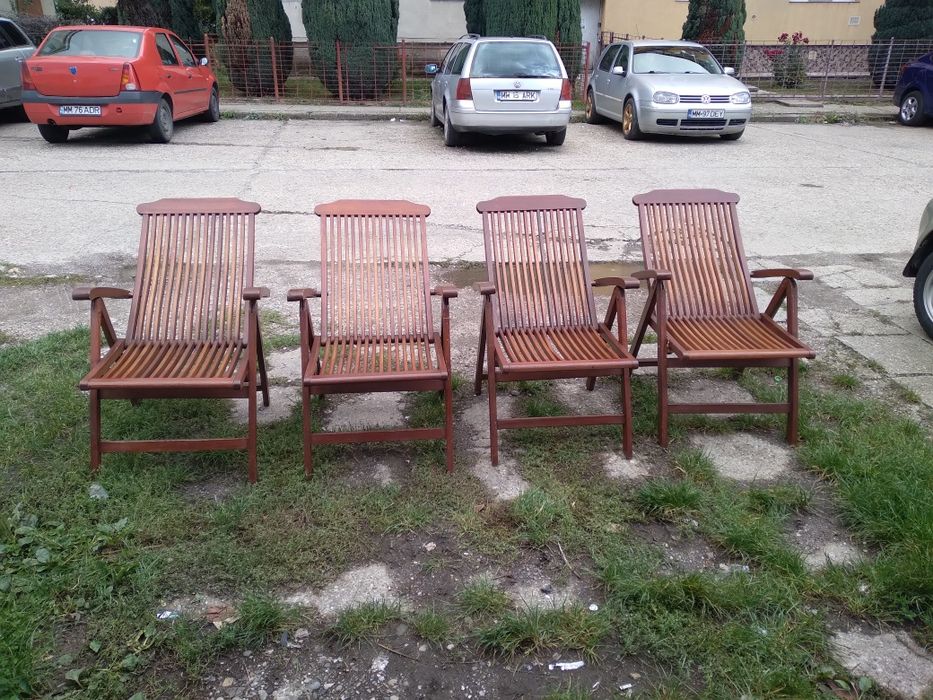 Scaune lemn masiv pt terasă