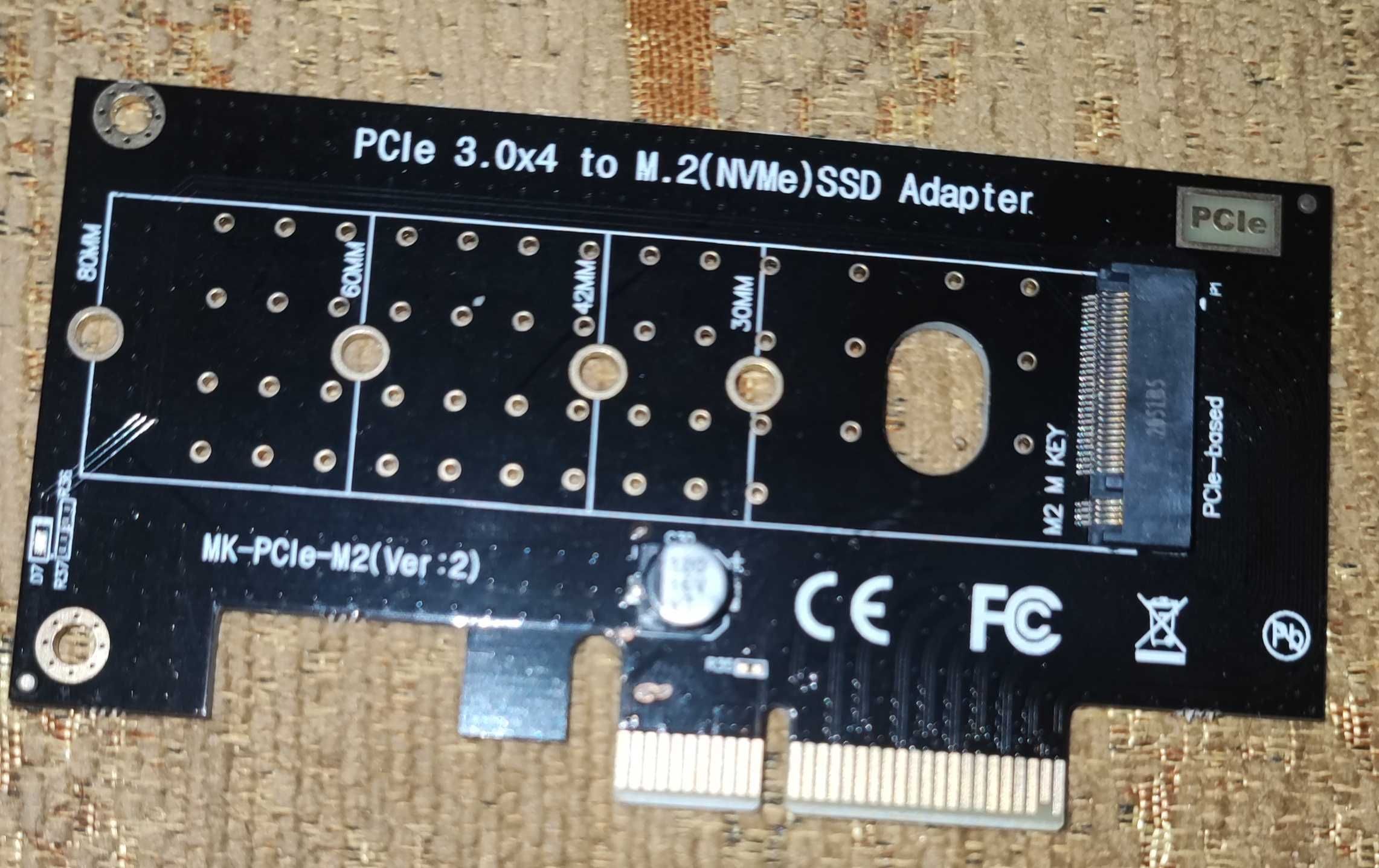 Преход от M .2 NVME към pci expres X1 и X4 .