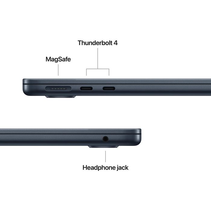 Laptop Apple MacBook Air 13" M4, 16GB RAM, 256GB, Midnight