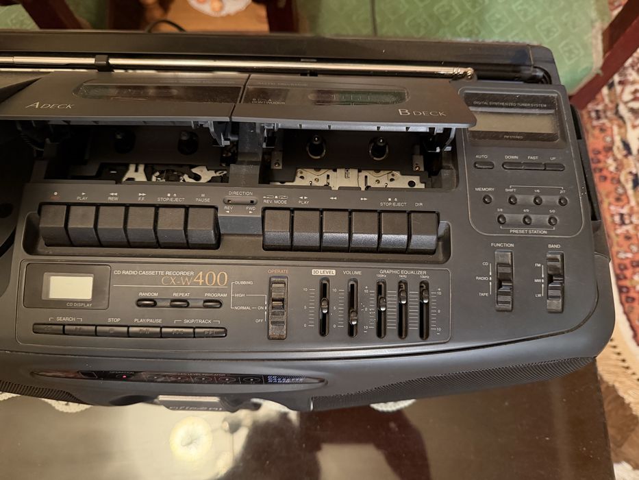 Cas Panasonic RX-ED77 ,cas hitachi cu CD. Dublu cas cu autoreverse