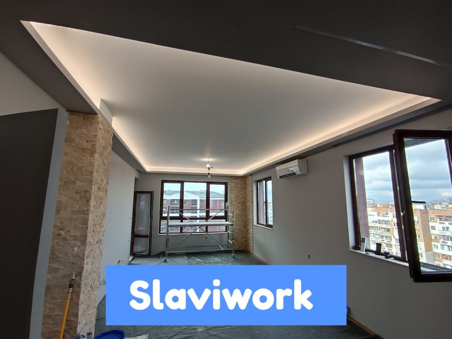 Шпакловка Професионална, Холандска , гипсокартон Кнауф, боя