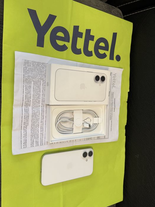 *** КАТО НОВ 256GB iPhone 16 Yettel Гаранция 3г. 2027 WHITE