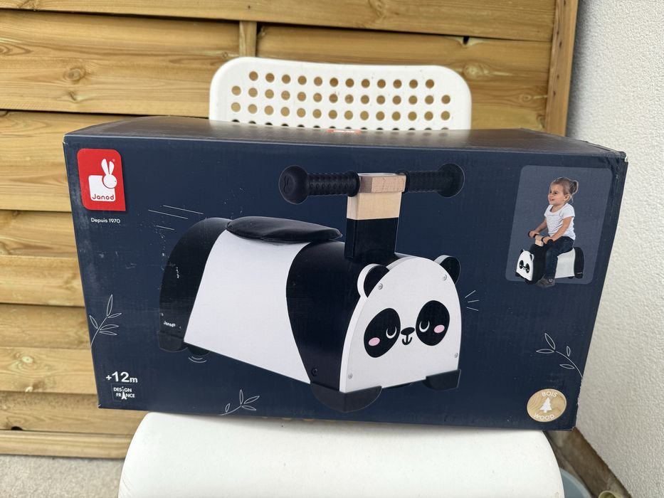 Триколка Janod Panda дървена