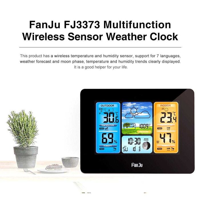 Statie meteo digitala Lumiax FanJu FJ3373,negru,sigilat