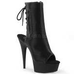 Botine dama model original  PLEASER negri toc 18 cm mr 38 nou la cutie