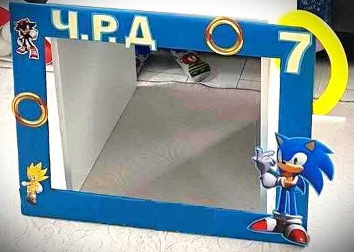 Sonic -  Фигура на Соник - Рамка за снимки Соник