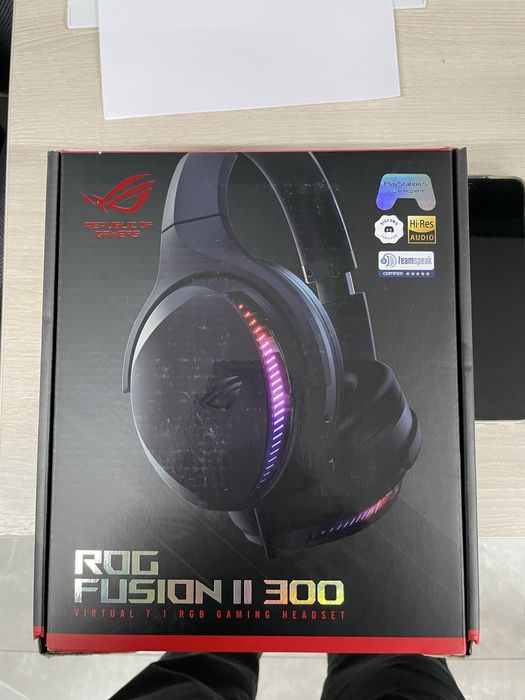 Почти новые asus rog fusuin ii 300 наушники
