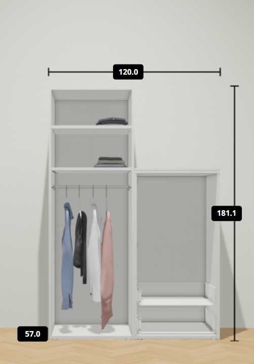 Детски Икеа/Ikea гардеробчета SMASTAD/PLATSA