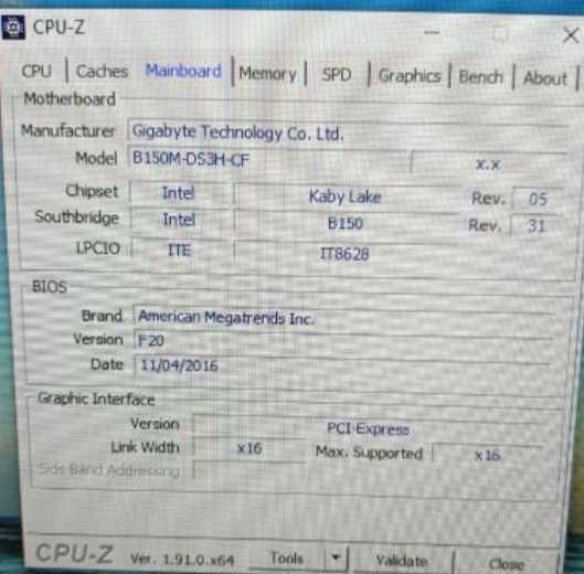 Intel I5 5700 GTX 1050TI Gigabyte  B150m-DS3H