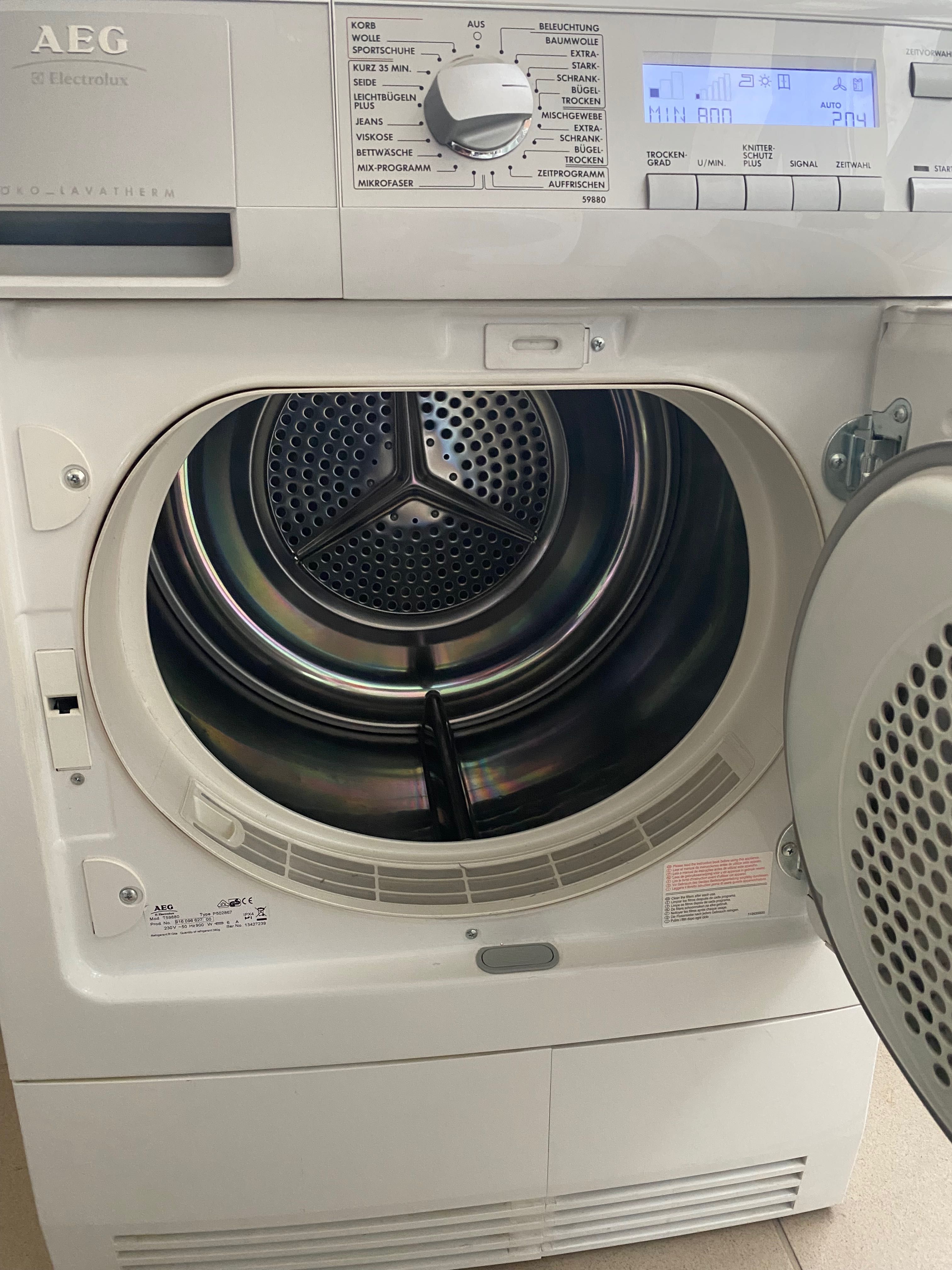 Сушилня AEG Electrolux -7 кг термопомпа  Мод.Т59880,А +++