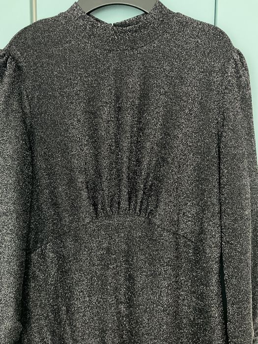 Официална черна рокля с ламе Orsay