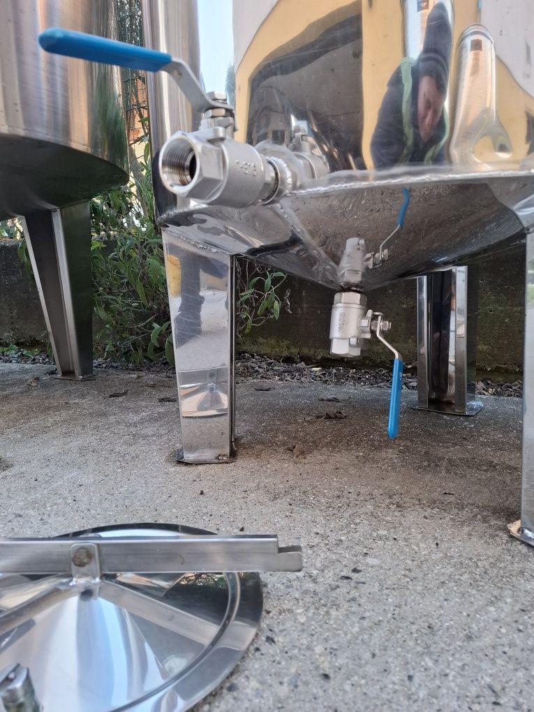 Butoi inox cu capac fix