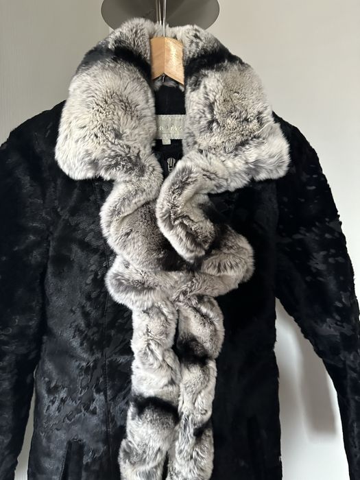 Натуральная дублёнка с мехом шиншилы