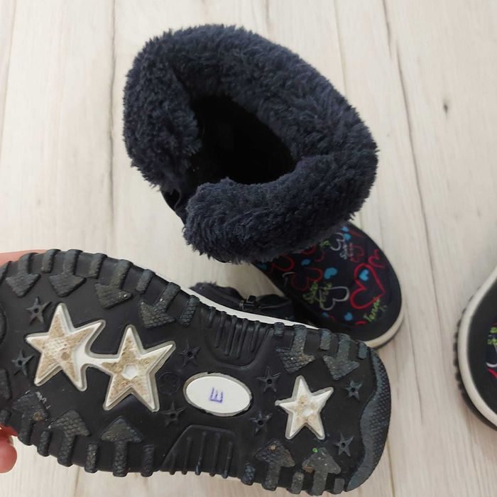 Ghete cizme bebe de zapada imblanite cu fermoar marinea 23 Cortina